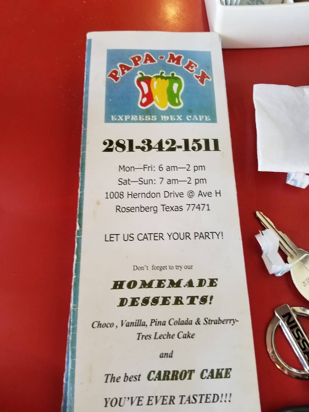 Papa Mex | restaurant | 1008 Herndon Dr, Rosenberg, TX 77471, USA | 2813421511 OR +1 281-342-1511