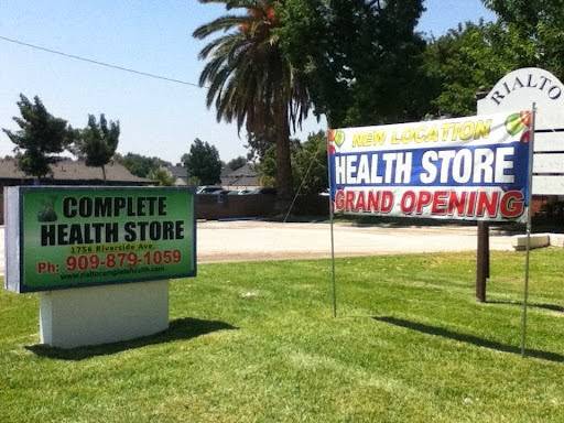 Complete Health Store | restaurant | 1756 Riverside Ave, Rialto, CA 92376, USA | 9098791059 OR +1 909-879-1059