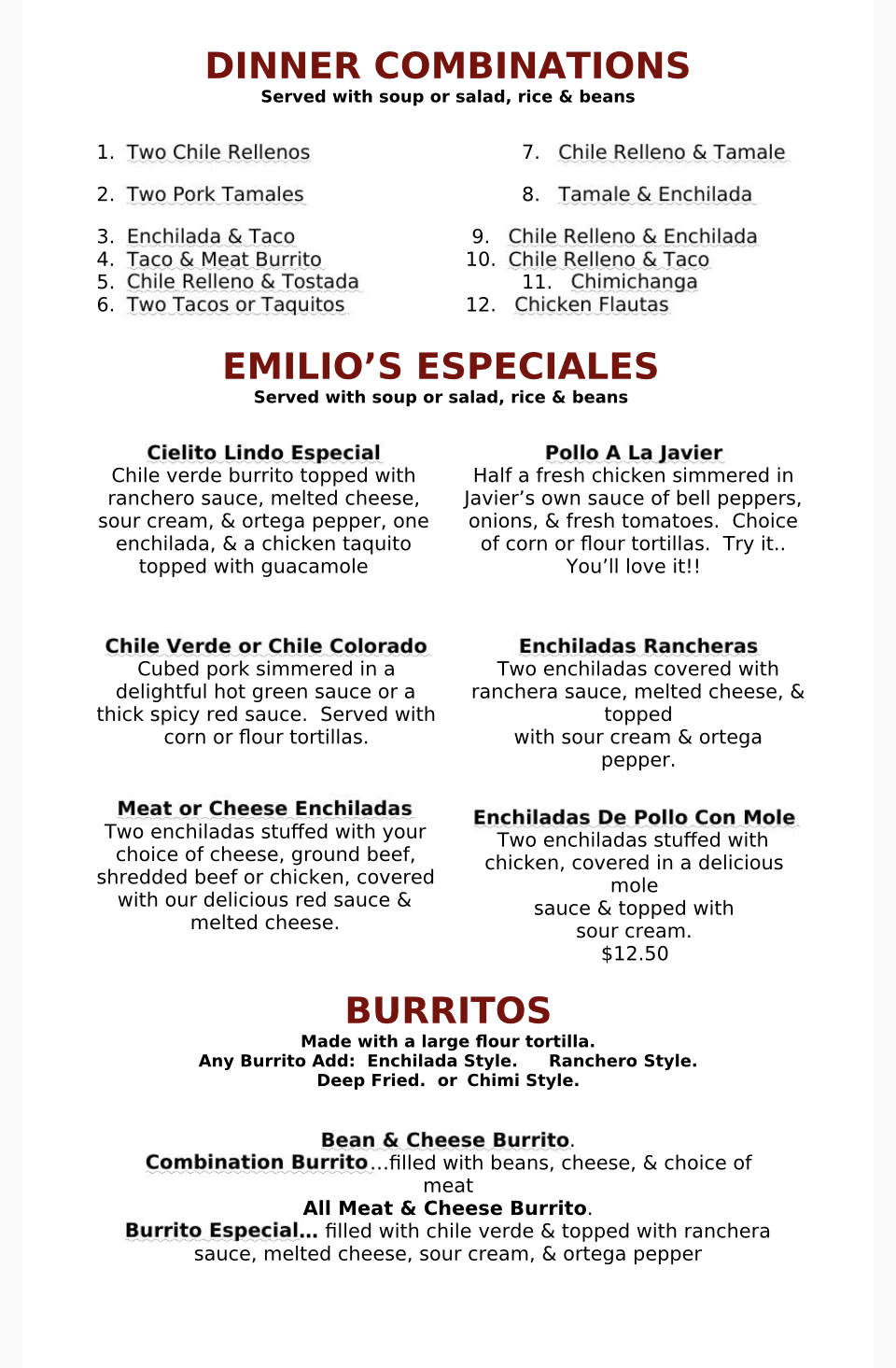 Emilios Mexican Restautant & Cantina II | restaurant | 31712 Casino Dr, Lake Elsinore, CA 92530, USA | 9512267227 OR +1 951-226-7227