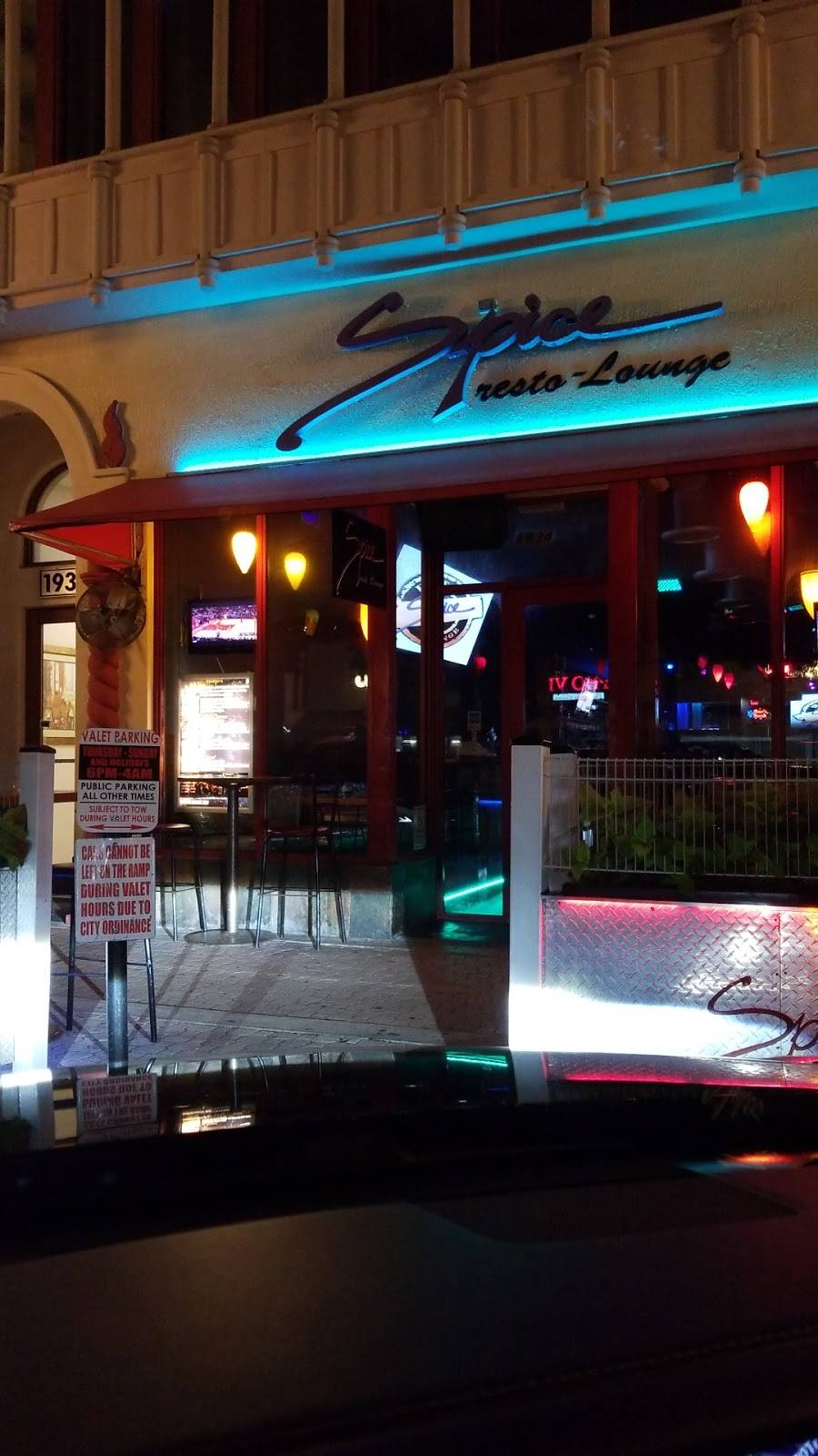 Spice Resto-Lounge | night club | 1934 Hollywood Blvd #9, Hollywood, FL 33020, USA | 9549233888 OR +1 954-923-3888