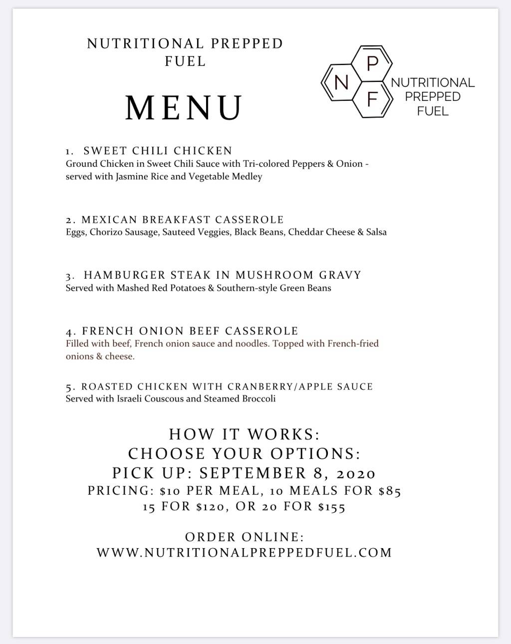 Nutritional Prepped Fuel | restaurant | 15881 Wells Hwy, Seneca, SC 29678, USA | 8648739015 OR +1 864-873-9015