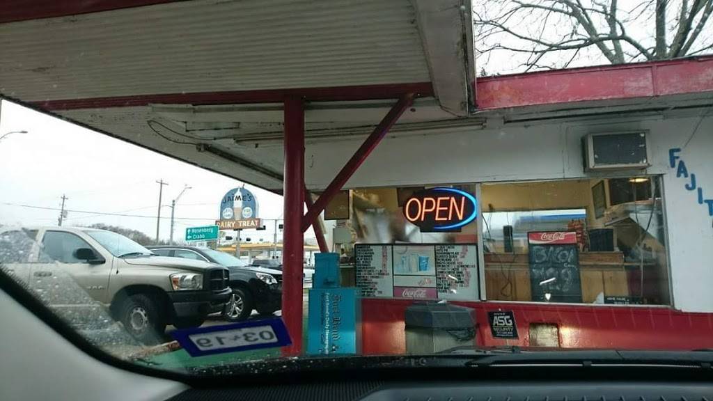 Jaimes Dairy Treat | restaurant | 1002 Jackson St, Richmond, TX 77469, USA | 2812323505 OR +1 281-232-3505