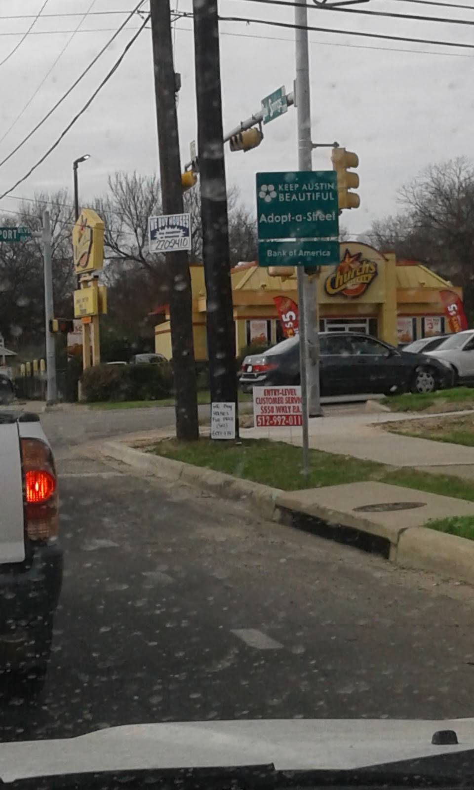 Churchs Chicken | restaurant | 1150 Airport Blvd, Austin, TX 78702, USA | 5129261350 OR +1 512-926-1350