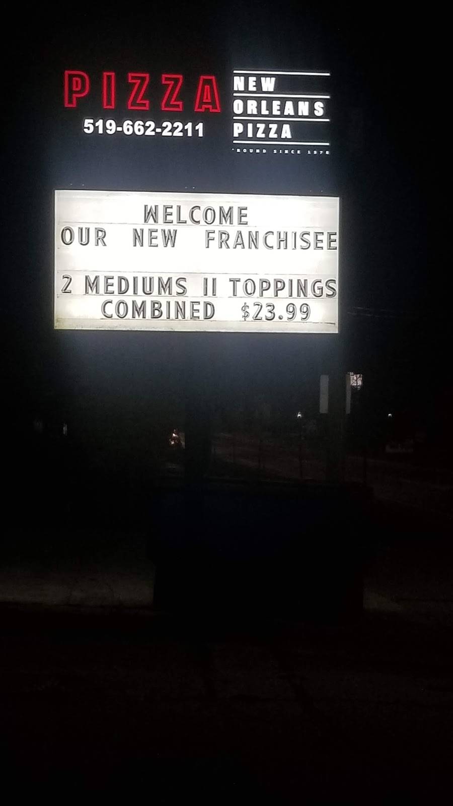 New Orleans Pizza | meal delivery | 385 Waterloo St, New Hamburg, ON N3A 1S6, Canada | 5196622211 OR +1 519-662-2211