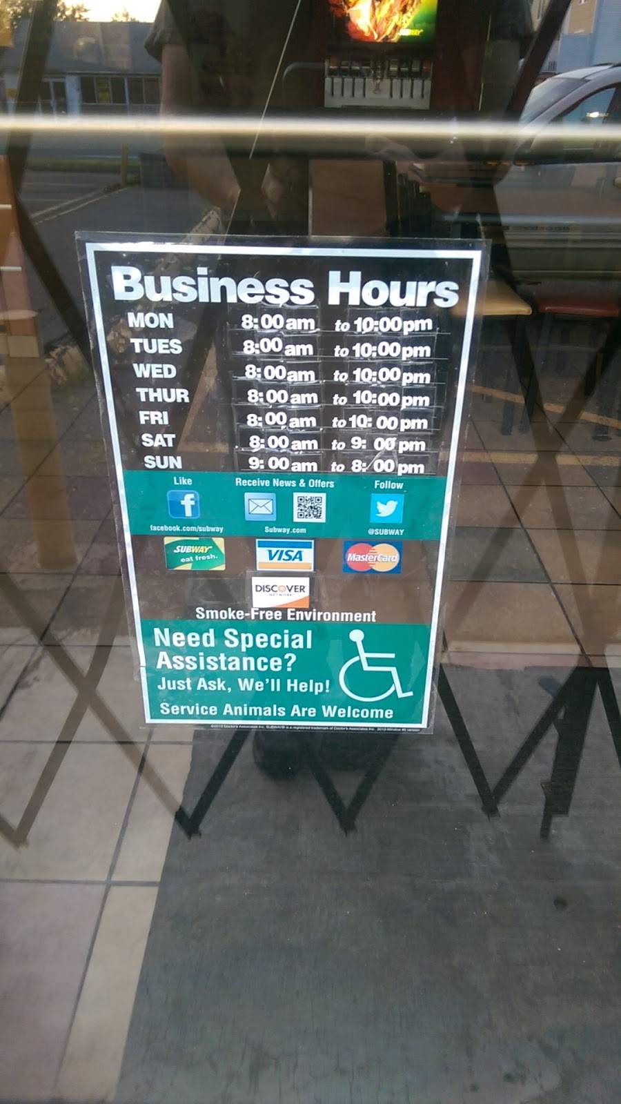 Subway | restaurant | 1140 Main St, Stratford, CT 06615, USA | 2033784020 OR +1 203-378-4020