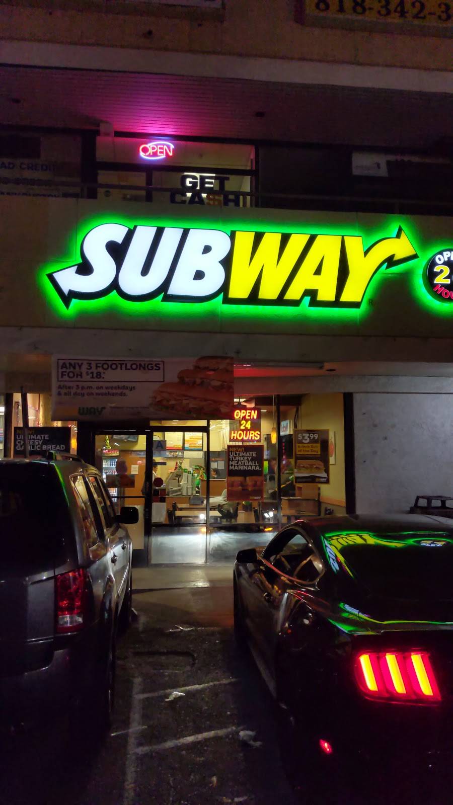 Subway Restaurants | restaurant | 5579 Reseda Blvd, Tarzana, CA 91356, USA | 8183453284 OR +1 818-345-3284
