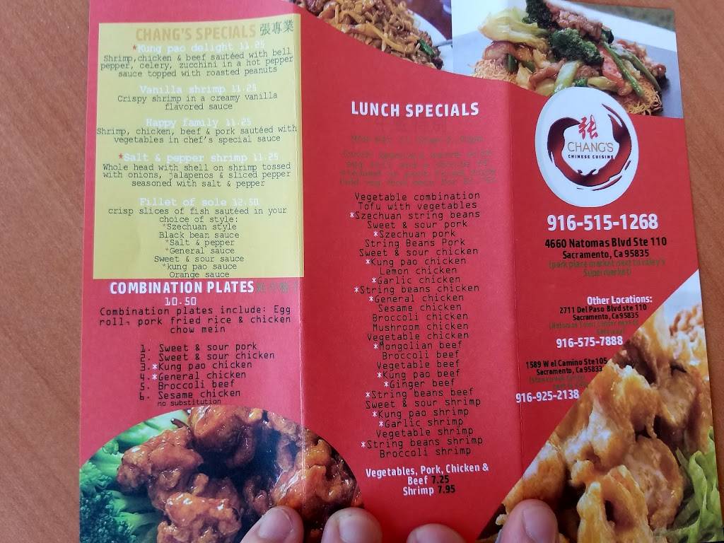 Changs Chinese | restaurant | 4660 Natomas Blvd, Sacramento, CA 95835, USA | 9165151268 OR +1 916-515-1268