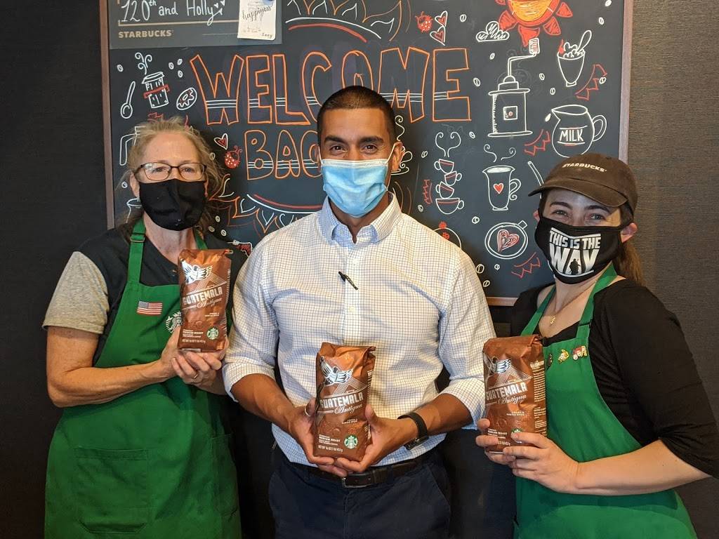 Starbucks | cafe | 11995 Holly St, Thornton, CO 80233, USA | 3034573400 OR +1 303-457-3400