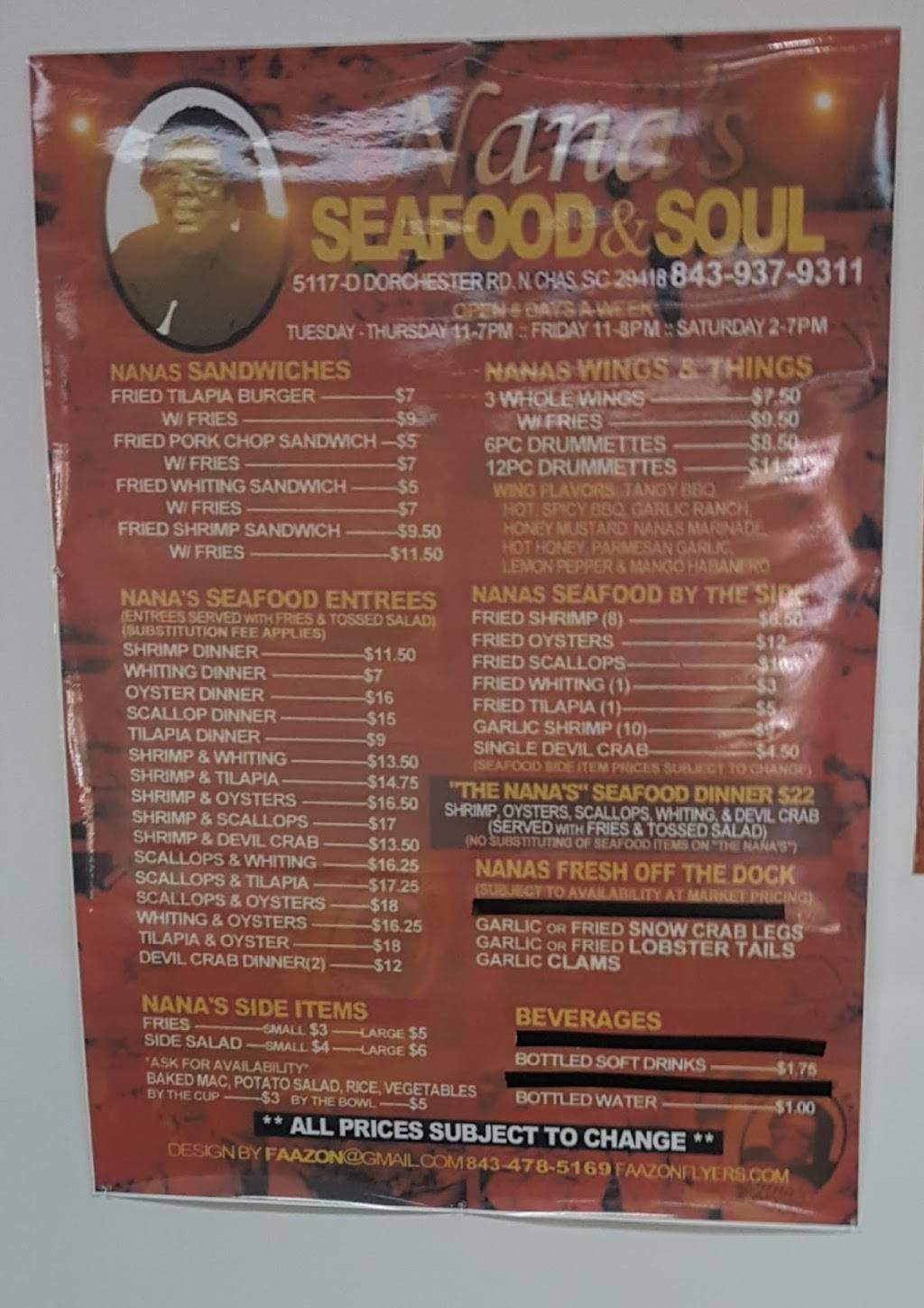 Nanas Uptown Takeout | restaurant | 5117 Dorchester Rd, North Charleston, SC 29418, USA | 8439379311 OR +1 843-937-9311