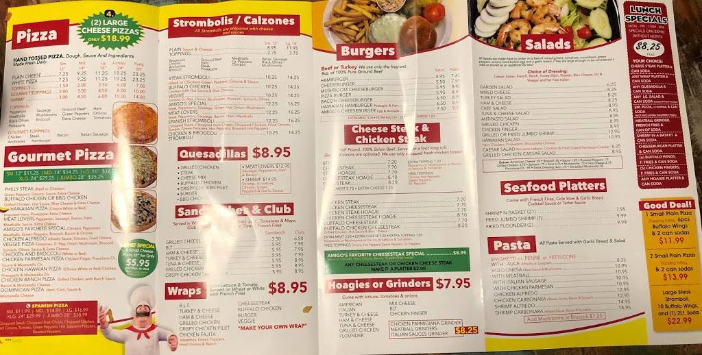 Amigos Restaurant and Pizza Cottman | restaurant | 576 Cottman Ave, Cheltenham, PA 19012, USA | 2676868216 OR +1 267-686-8216