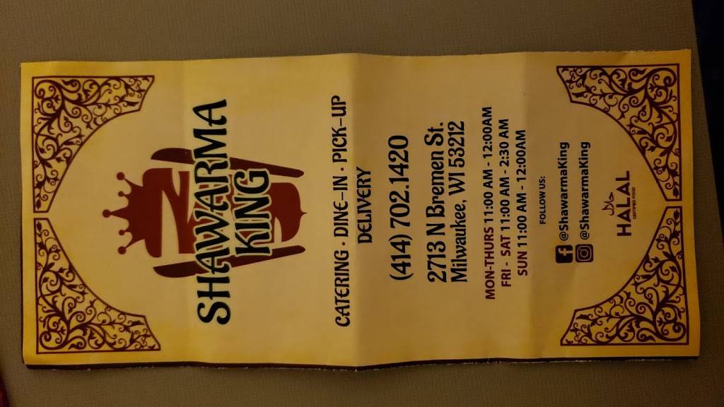 Shawarma king | restaurant | 2713 N Bremen St, Milwaukee, WI 53212, USA | 4147021420 OR +1 414-702-1420