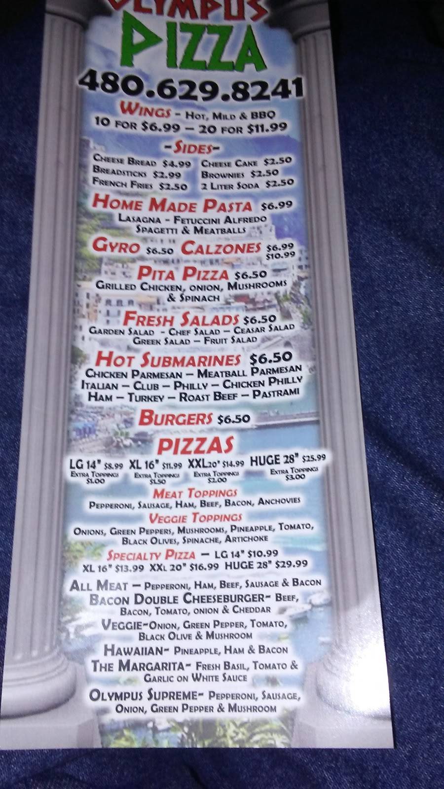 The Olympus Pizza | restaurant | 1211 N Country Club Dr, Mesa, AZ 85201, USA | 4806298241 OR +1 480-629-8241