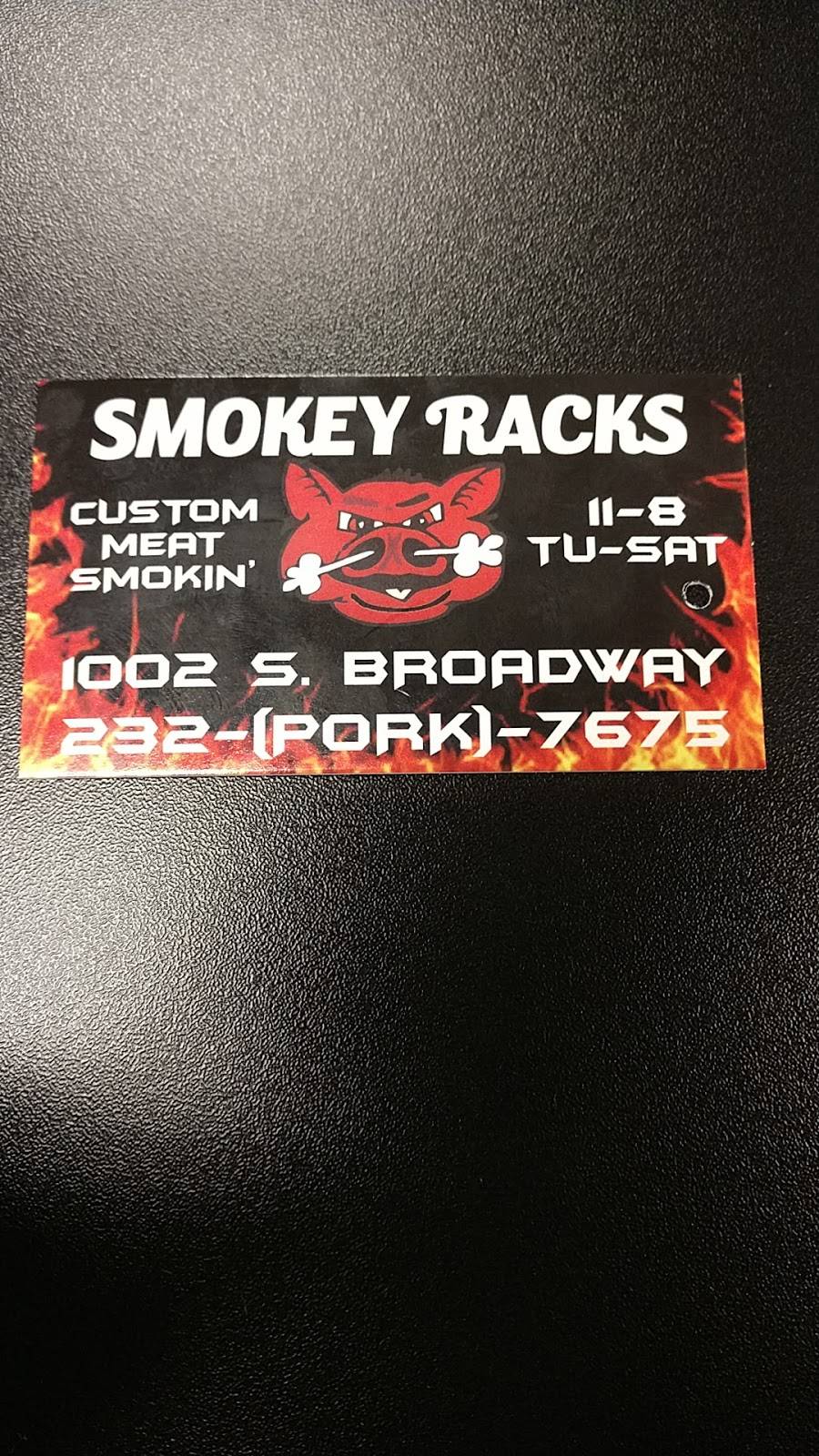 Smokey Racks BBQ | restaurant | 1002 S Broadway St, Pittsburg, KS 66762, USA | 6202327675 OR +1 620-232-7675