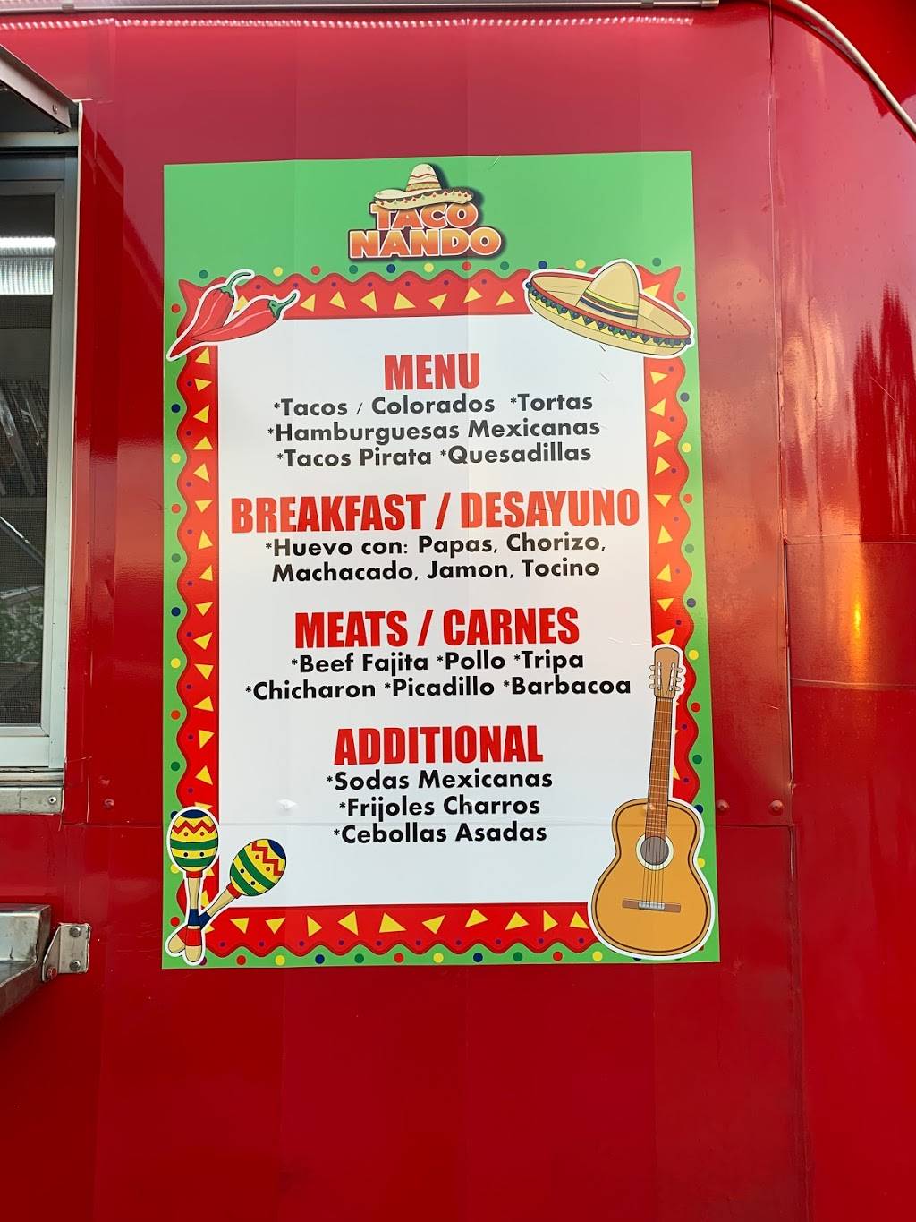 Taco Nando | restaurant | 12026 Lennington Ln, Houston, TX 77064, USA | 7138594251 OR +1 713-859-4251