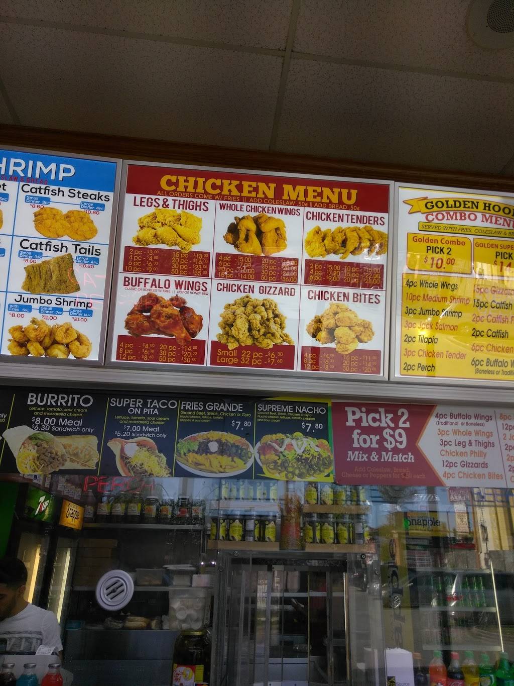 Golden Hook Fish & Chicken | restaurant | 5215 W Chicago Ave, Chicago, IL 60651, USA | 7732616666 OR +1 773-261-6666