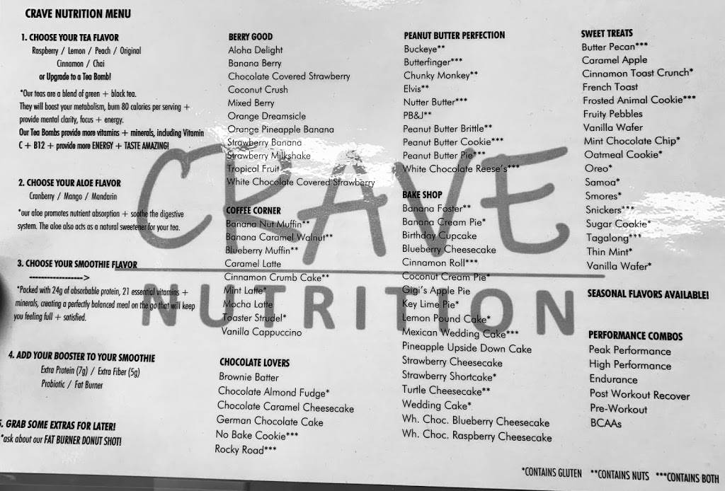 Crave Nutrition | restaurant | 2891 Pontiac Lake Rd #105, Waterford Twp, MI 48328, USA | 2484998200 OR +1 248-499-8200