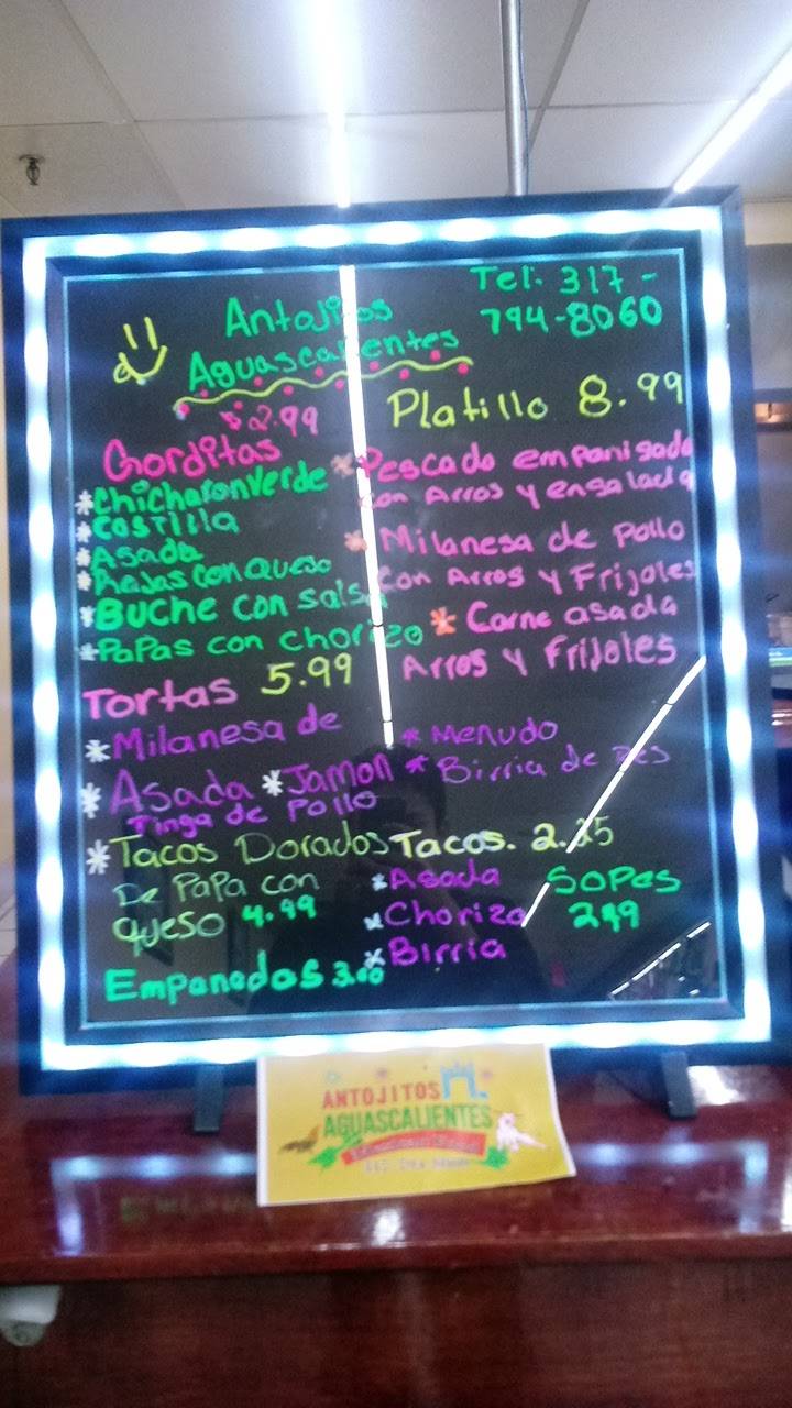 Antojitos Aguascalientes | restaurant | 5324 38th St, Indianapolis, IN 46254, USA | 3177948060 OR +1 317-794-8060