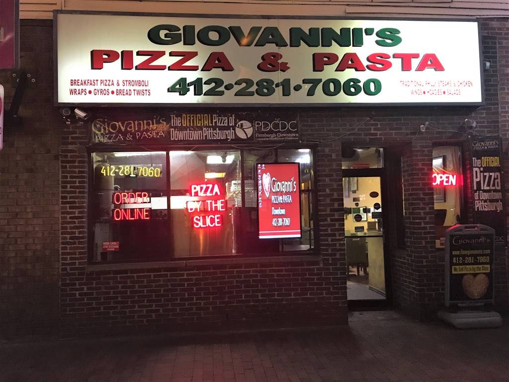 Giovannis Pizza & Pasta | restaurant | 123 6th St, Pittsburgh, PA 15222, USA | 4122817060 OR +1 412-281-7060