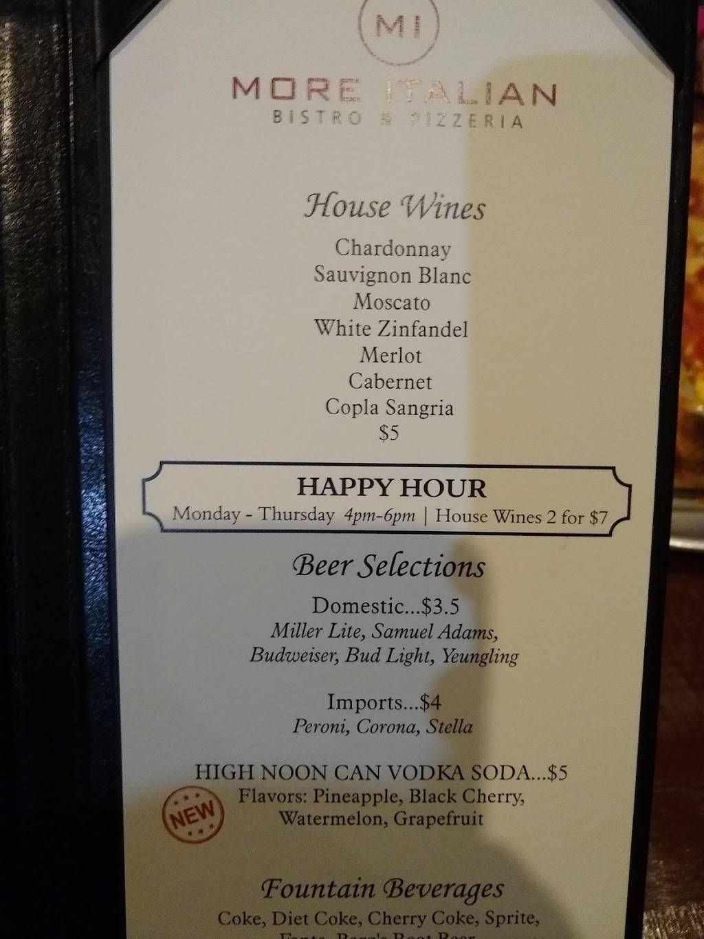 More Italian Bistro & Pizzeria | restaurant | 17669 N Dale Mabry Hwy, Lutz, FL 33548, USA | 8139485700 OR +1 813-948-5700