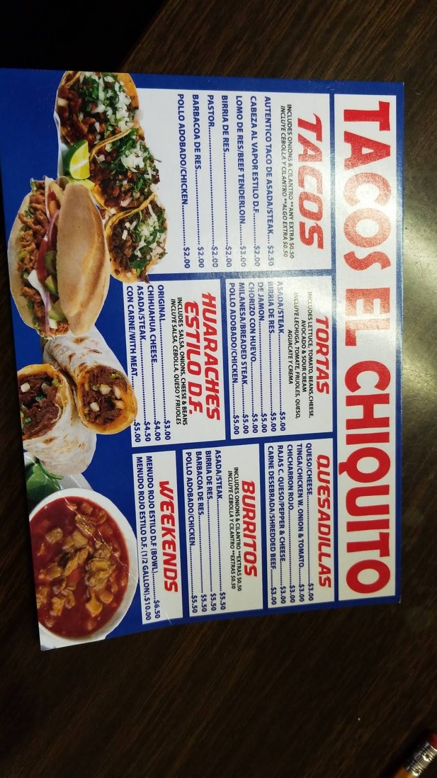 Tacos el Chiquito | restaurant | 2801 147th St, Posen, IL 60469, USA | 7086902101 OR +1 708-690-2101