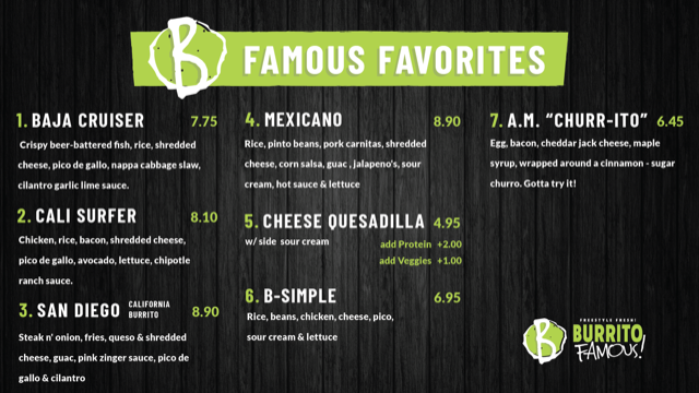 Burrito Famous Midtown | restaurant | 1702 W University Ave ste e, Gainesville, FL 32603, USA | 3525544147 OR +1 352-554-4147