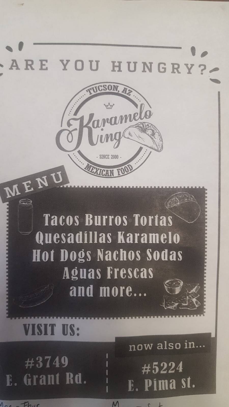 Karamelo King | restaurant | 5224 E Pima St, Tucson, AZ 85712, USA | 5208496682 OR +1 520-849-6682
