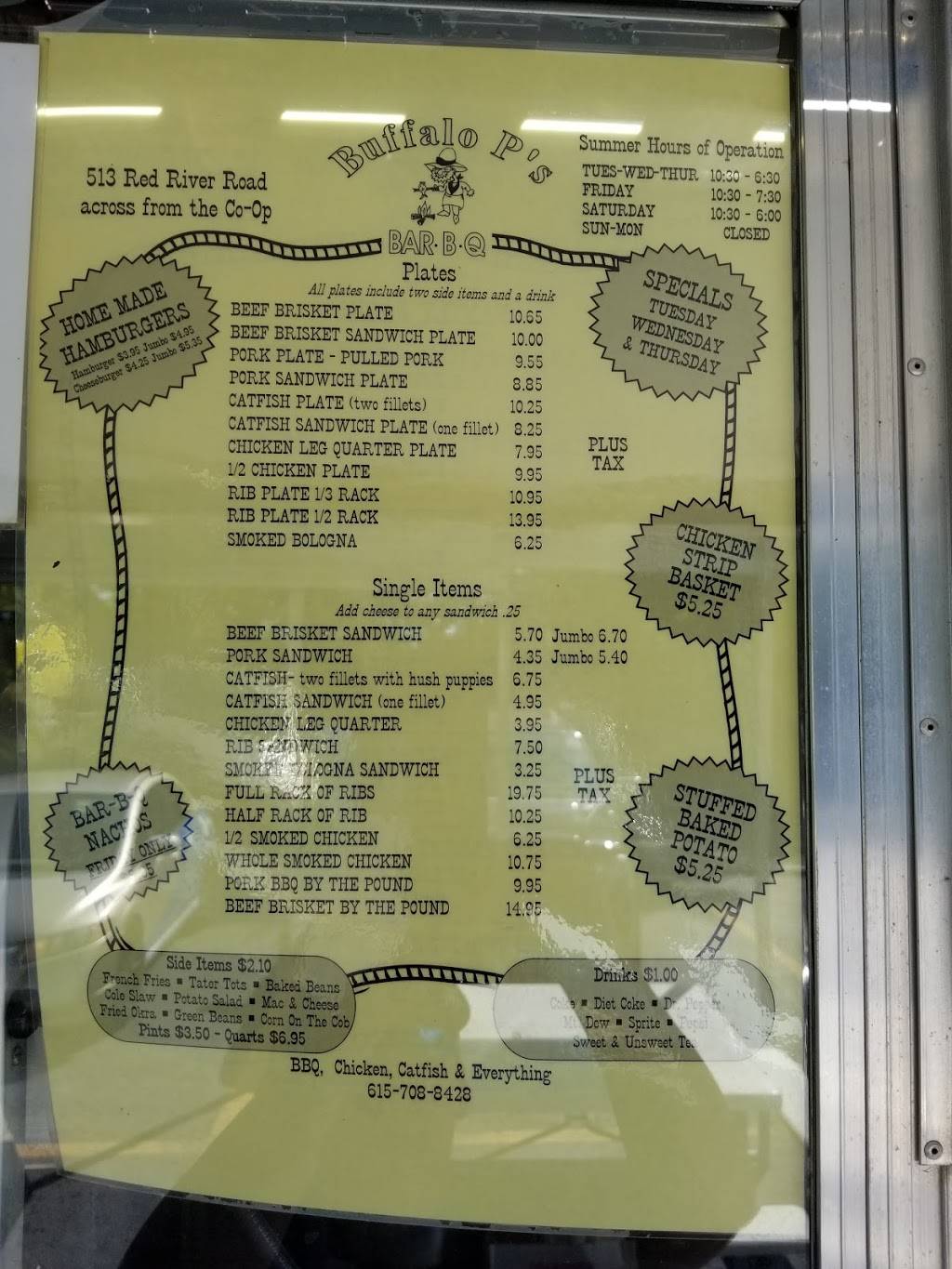 Buffalo Ps | restaurant | 513 Red River Rd, Gallatin, TN 37066, USA | 6157088428 OR +1 615-708-8428