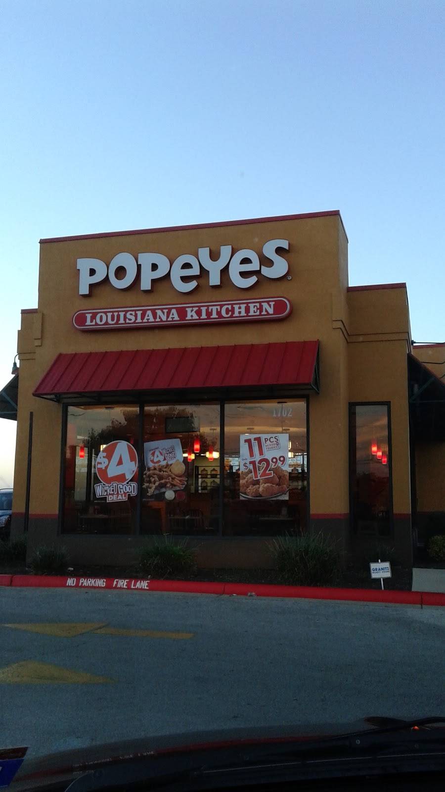 Popeyes Louisiana Kitchen | restaurant | 1702 W Pecan St, Pflugerville, TX 78660, USA | 5129899090 OR +1 512-989-9090