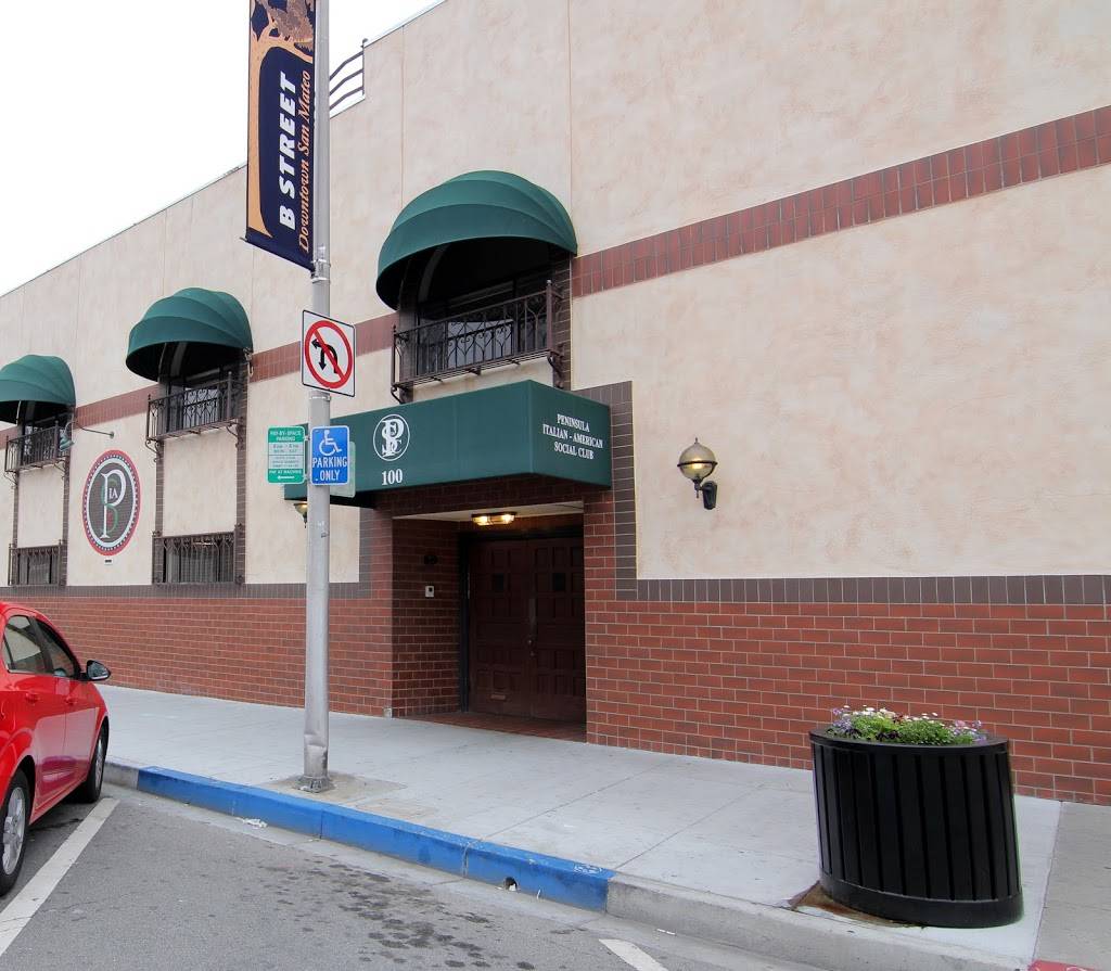 Peninsula Italian American Social Club | restaurant | 100 N B St, San Mateo, CA 94401, USA | 6503437981 OR +1 650-343-7981