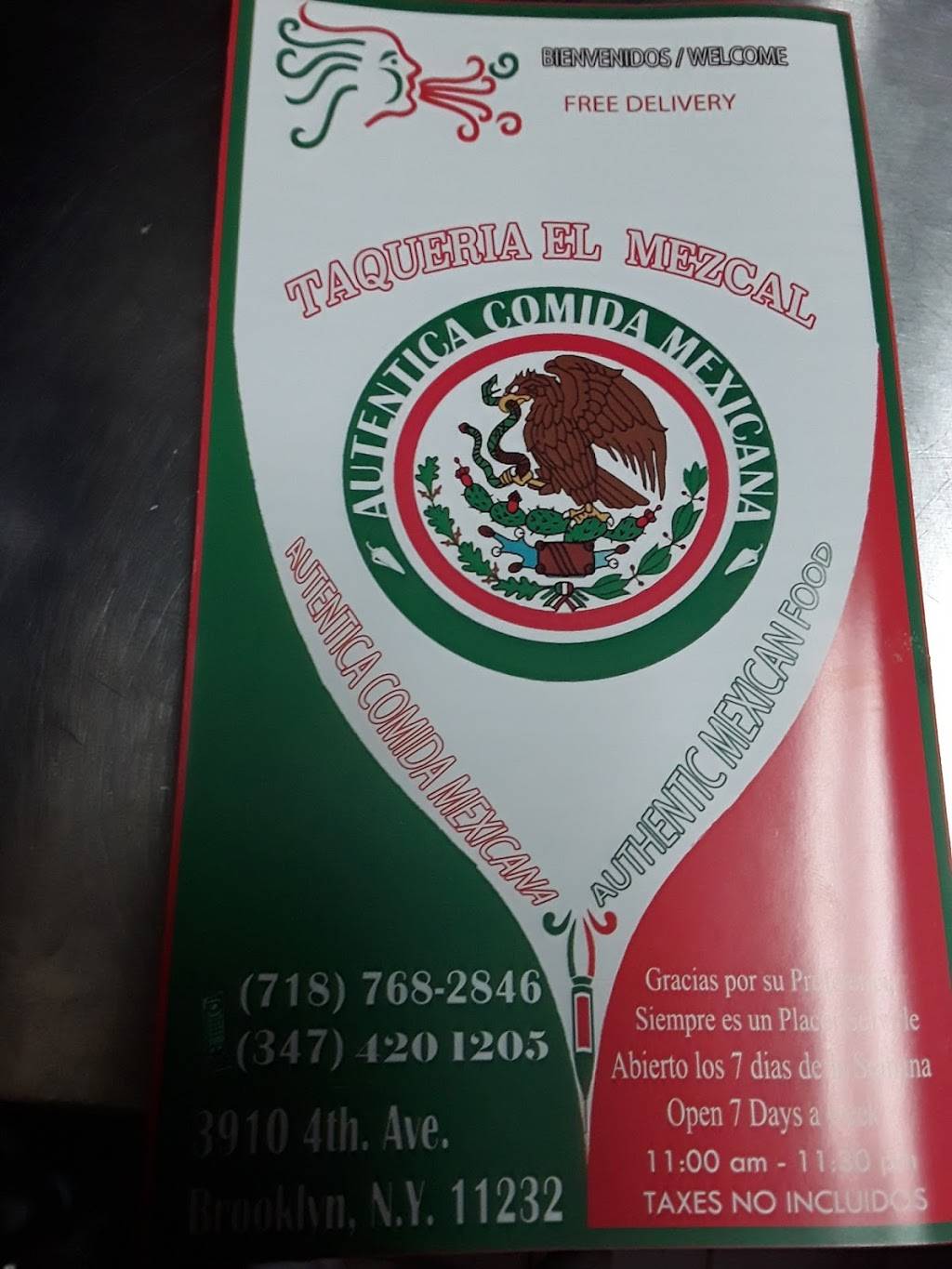 Taqueria El Mezcal | restaurant | 3910 4th Ave, Brooklyn, NY 11232, USA | 7187682846 OR +1 718-768-2846
