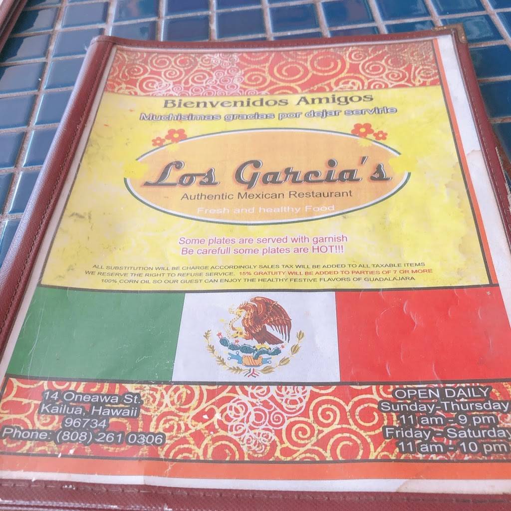 Los Garcias | restaurant | 14 Oneawa St, Kailua, HI 96734, USA | 8082610306 OR +1 808-261-0306
