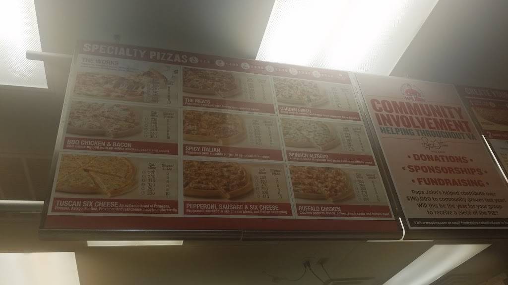 Papa Johns Pizza | restaurant | 9831 Chester Rd, Chester, VA 23831, USA | 8047787272 OR +1 804-778-7272