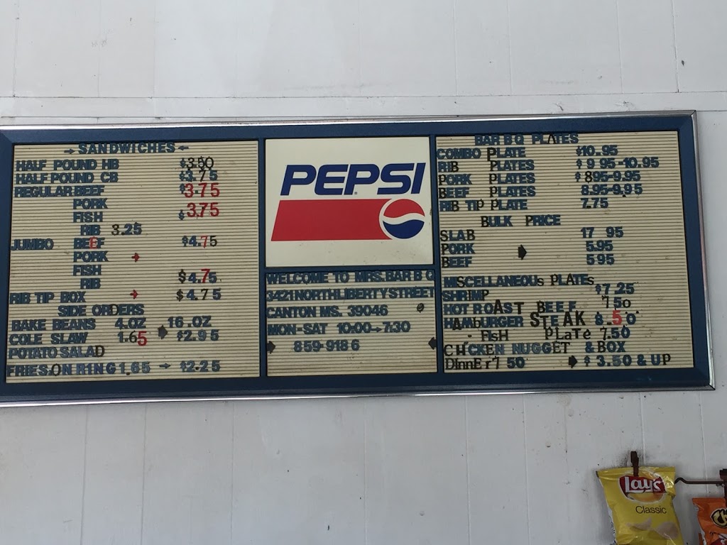 Ms Bar-B-Que | restaurant | 3421 N Liberty St, Canton, MS 39046, USA | 6018599186 OR +1 601-859-9186