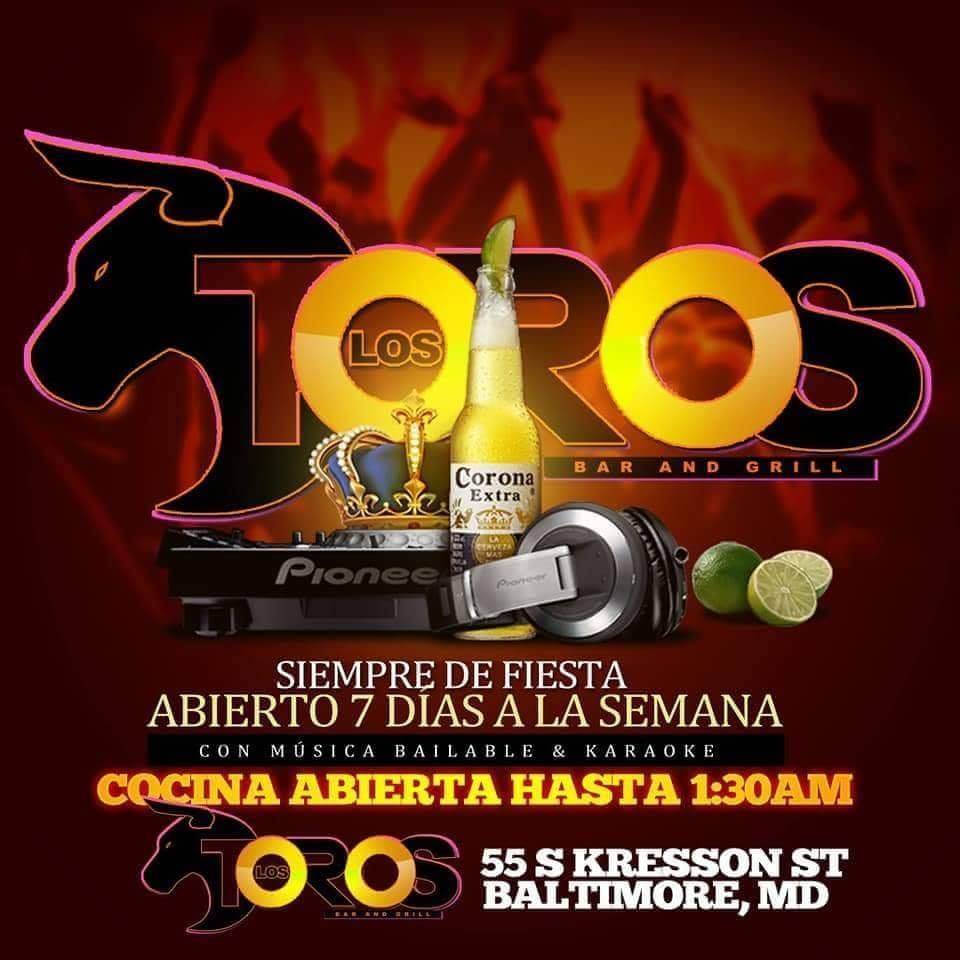 Toros Bar & Grill | restaurant | 55 S Kresson St, Baltimore, MD 21224, USA | 4108780133 OR +1 410-878-0133