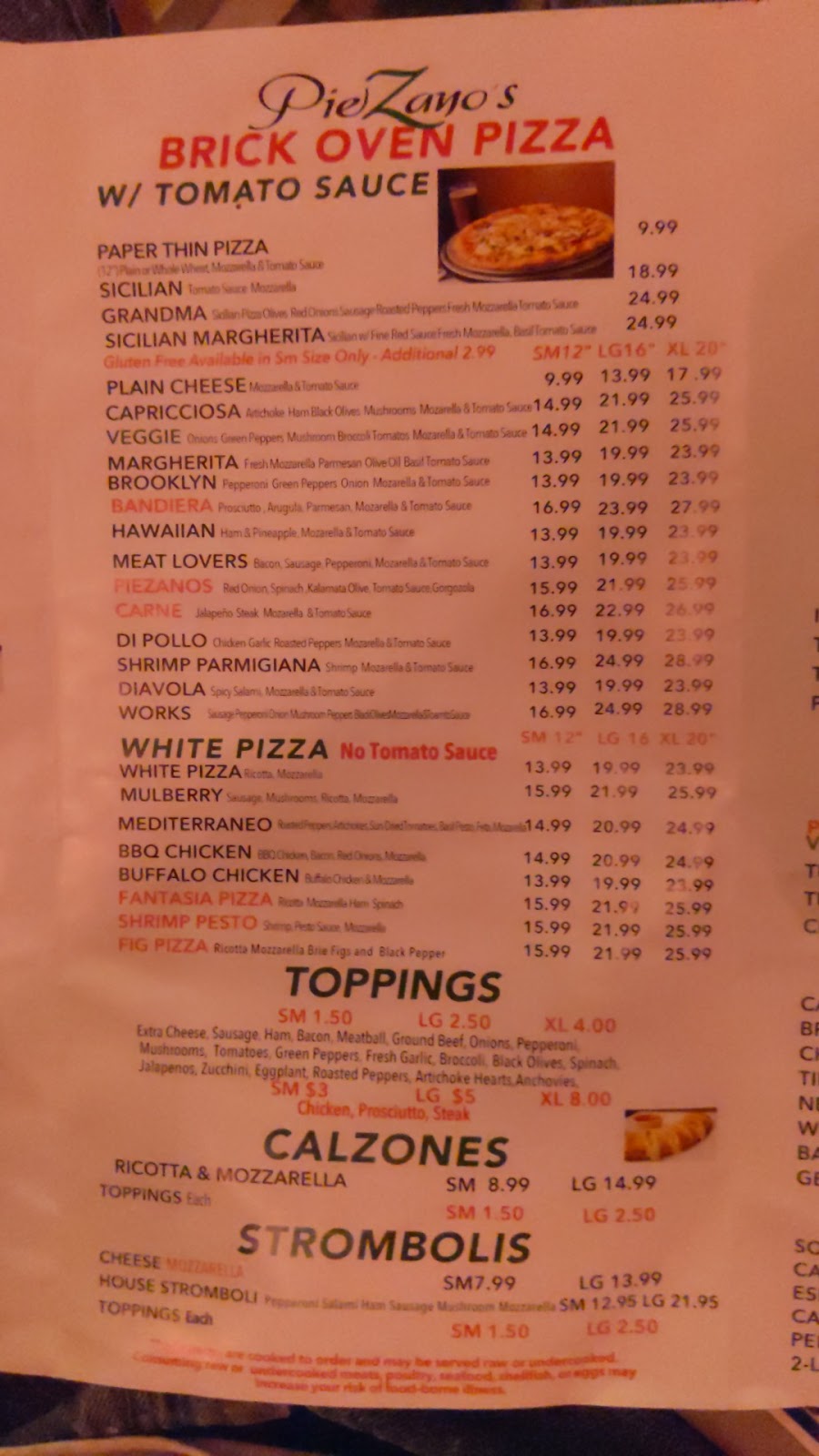 Piezanos Pizza & Pasta | restaurant | 40 SW 15th St, Pompano Beach, FL 33060, USA | 9547843696 OR +1 954-784-3696