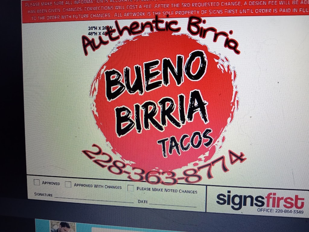 BUENO BIRRIA | restaurant | food truck-different locations, 200 Kuyrkendall Pl, Long Beach, MS 39560, USA | 2283638774 OR +1 228-363-8774