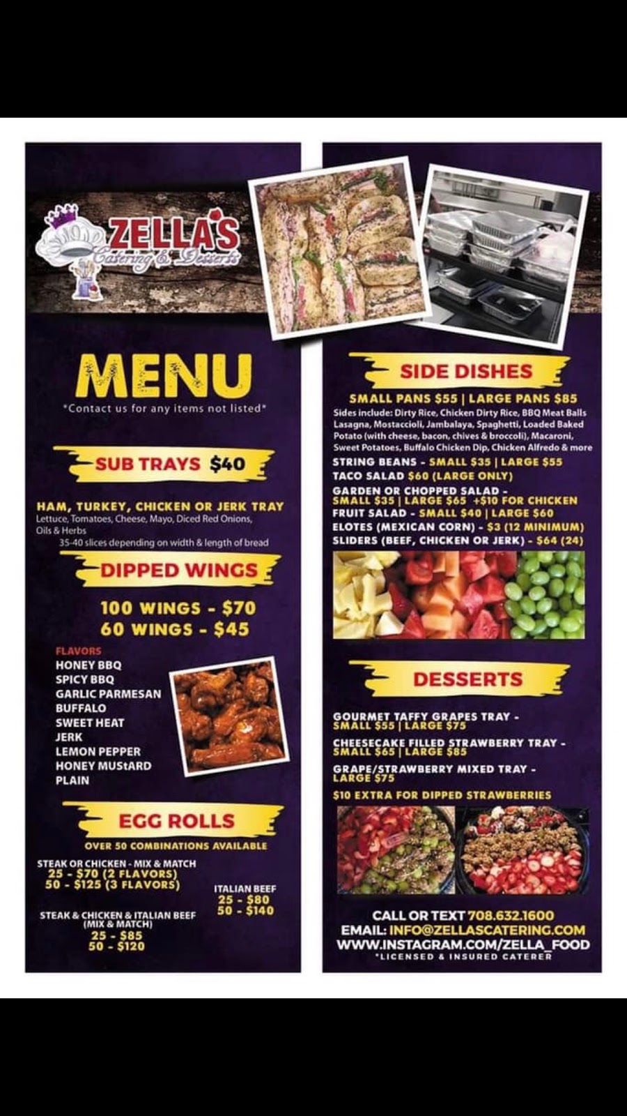 Zellas Catering And Dessert | restaurant | 135 N Kedzie Ave & Albany Food Pick Up Location, 3117 W Lake St, Chicago, IL 60612, USA | 7086321600 OR +1 708-632-1600