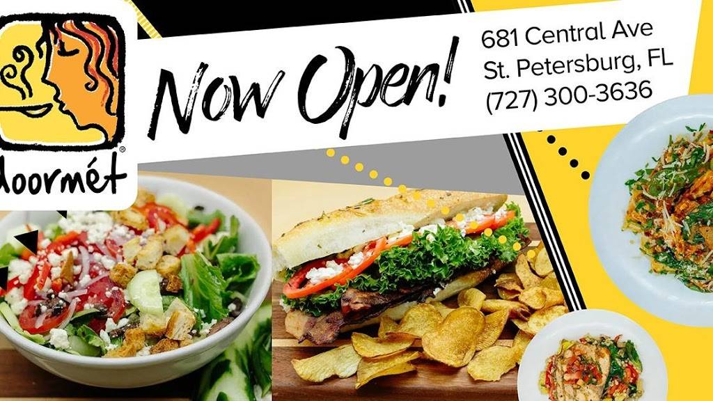 Doormét: Gourmet Café, Delivery & Catering | cafe | 681 Central Ave, St. Petersburg, FL 33701, USA | 7273003636 OR +1 727-300-3636