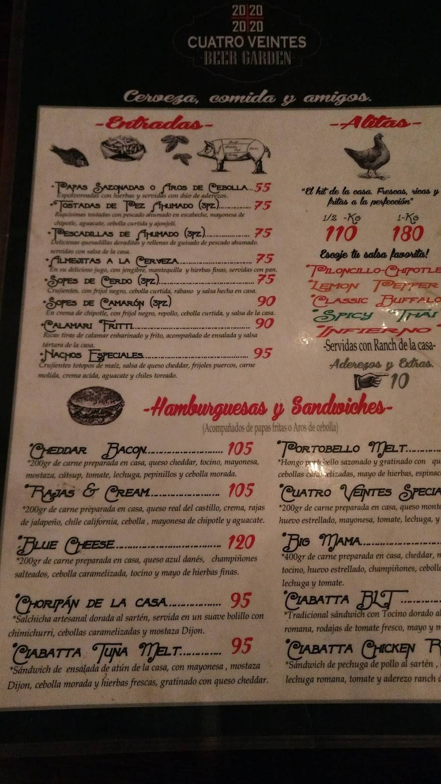 Cuatro Veintes Taps And Kitchen | restaurant | Calle Ambar 423, Fraccionamiento Los Encinos, 22820 Ensenada, B.C., Mexico | 016462276170 OR +52 646 227 6170