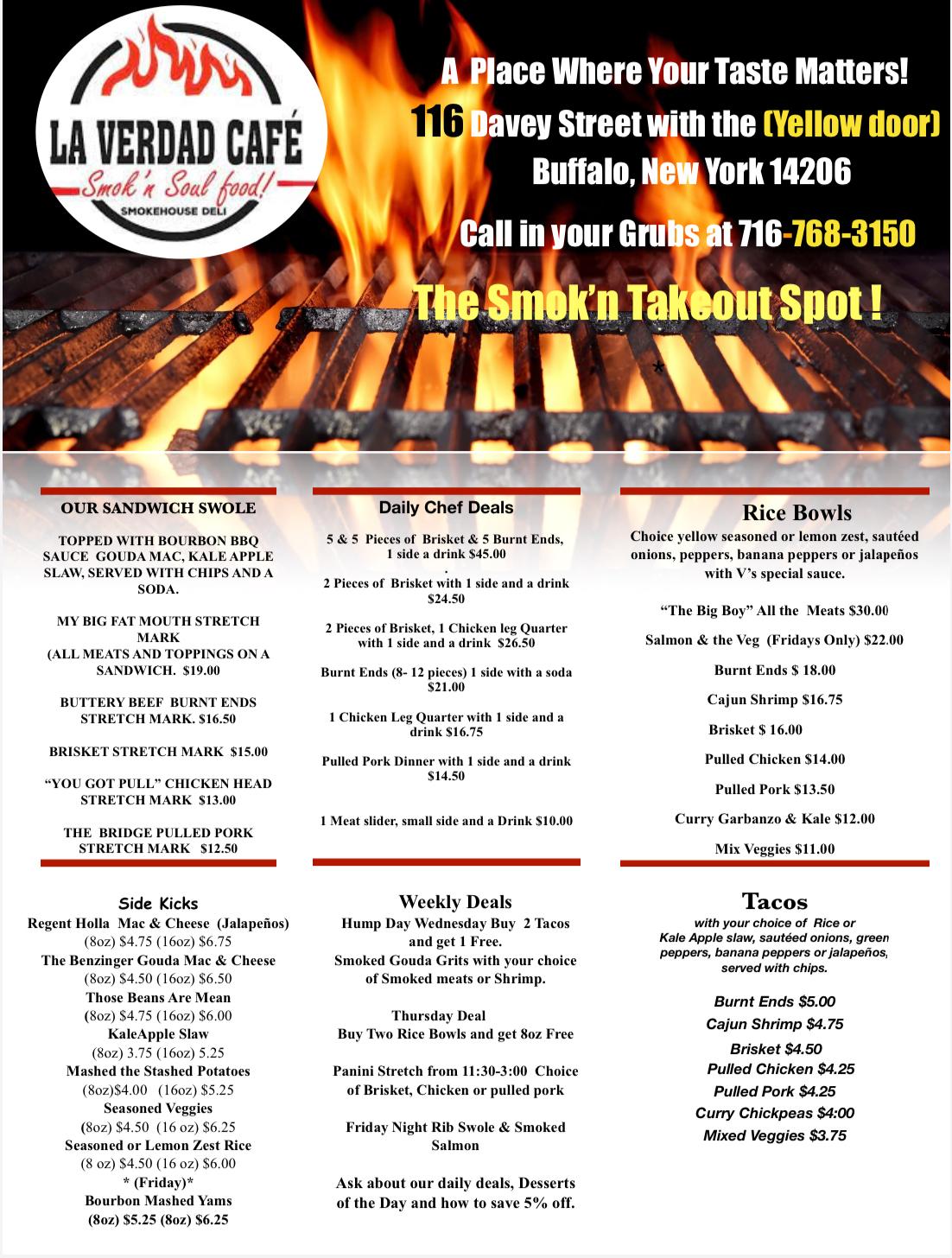 La Verdad Cafe | restaurant | 116 Davey St, Buffalo, NY 14206, United States | 7167683150 OR +1 716-768-3150