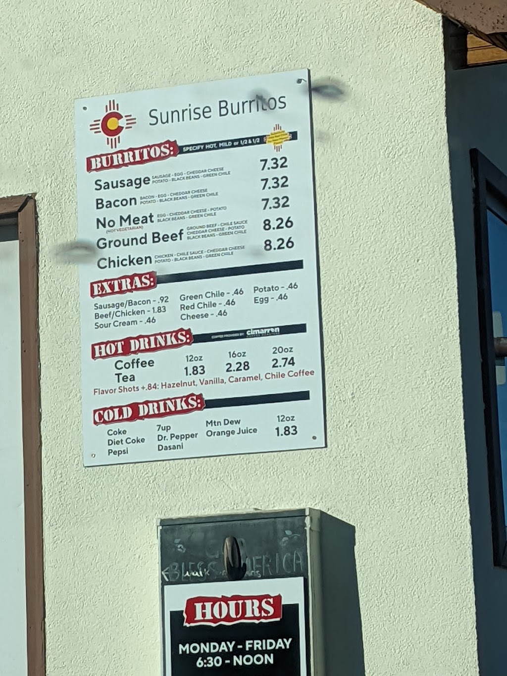 Sunrise Burritos | restaurant | https://goo.gl/maps/ooXZkkNQV1M9ARAC9, 16612 S Townsend Ave, Montrose, CO 81401, USA | 9703163484 OR +1 970-316-3484