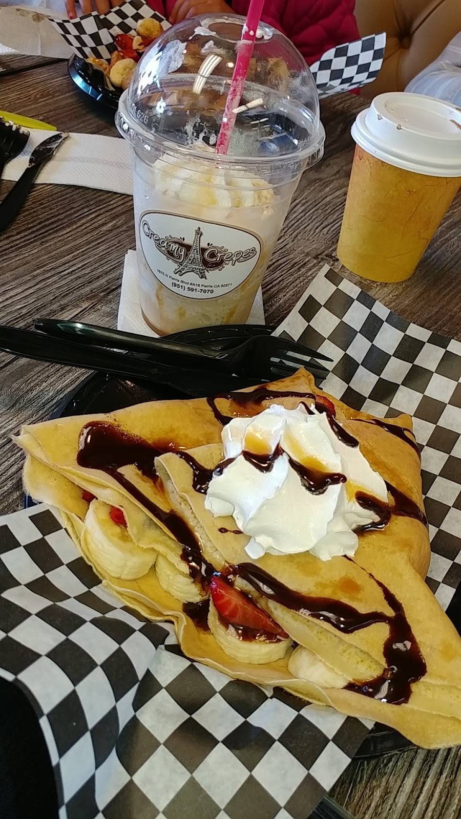 Creamy Crepes | restaurant | 1675 N Perris Blvd A16, Perris, CA 92571, USA | 9515917070 OR +1 951-591-7070