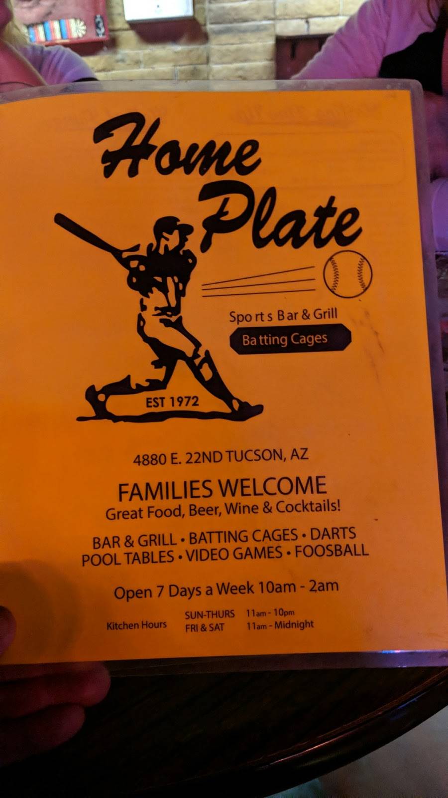 Home Plate Sports Pub | restaurant | 4880 E 22nd St, Tucson, AZ 85711, USA | 5207458265 OR +1 520-745-8265
