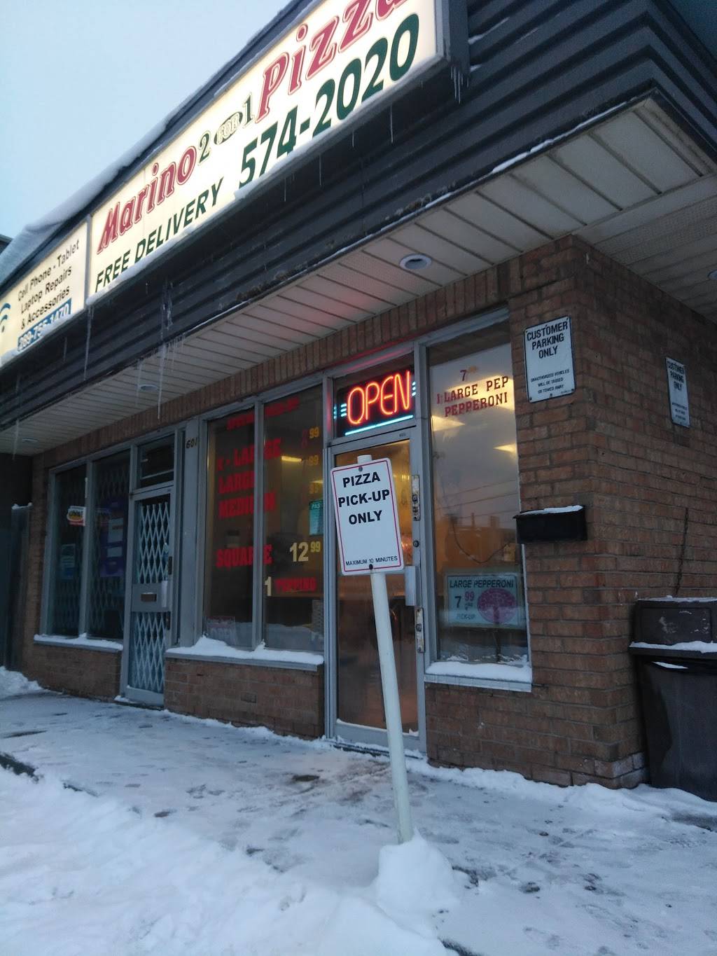 Marino Pizza And Wings | restaurant | 601 Upper James St, Hamilton, ON L9C 2Y7, Canada | 9055742020 OR +1 905-574-2020