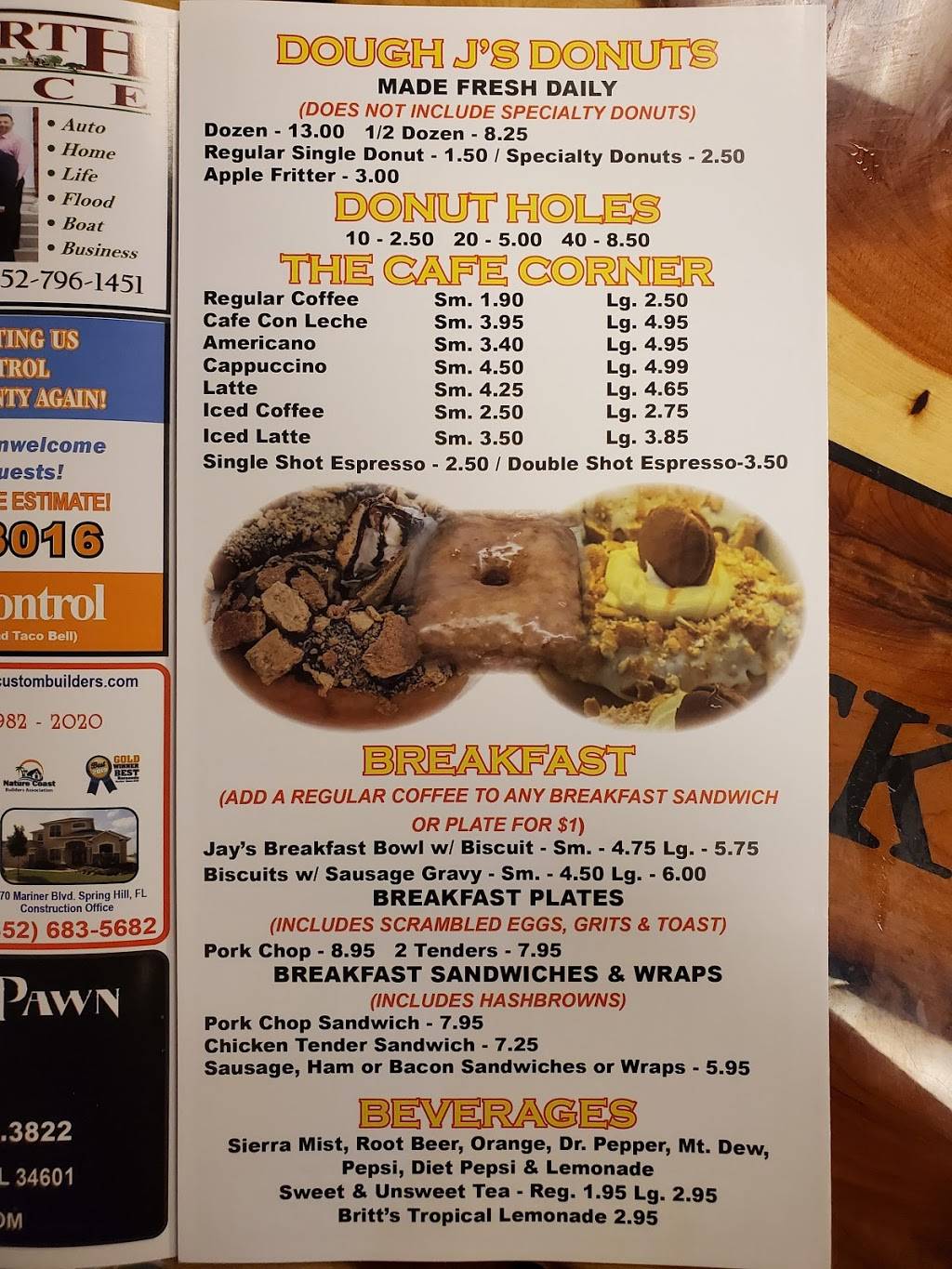DoughJs Chicken and Donuts | restaurant | 720 S Broad St, Brooksville, FL 34601, USA | 3528483002 OR +1 352-848-3002