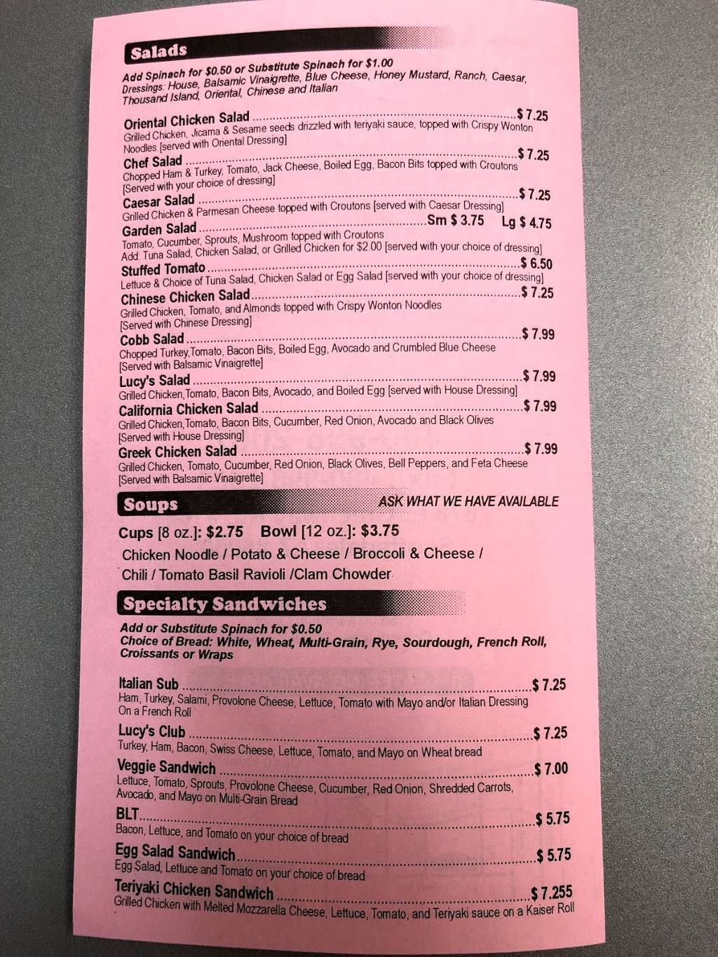 Lucys Cafe & Grill | meal delivery | 7678 E Greenway Rd #104, Scottsdale, AZ 85260, USA | 4809982007 OR +1 480-998-2007