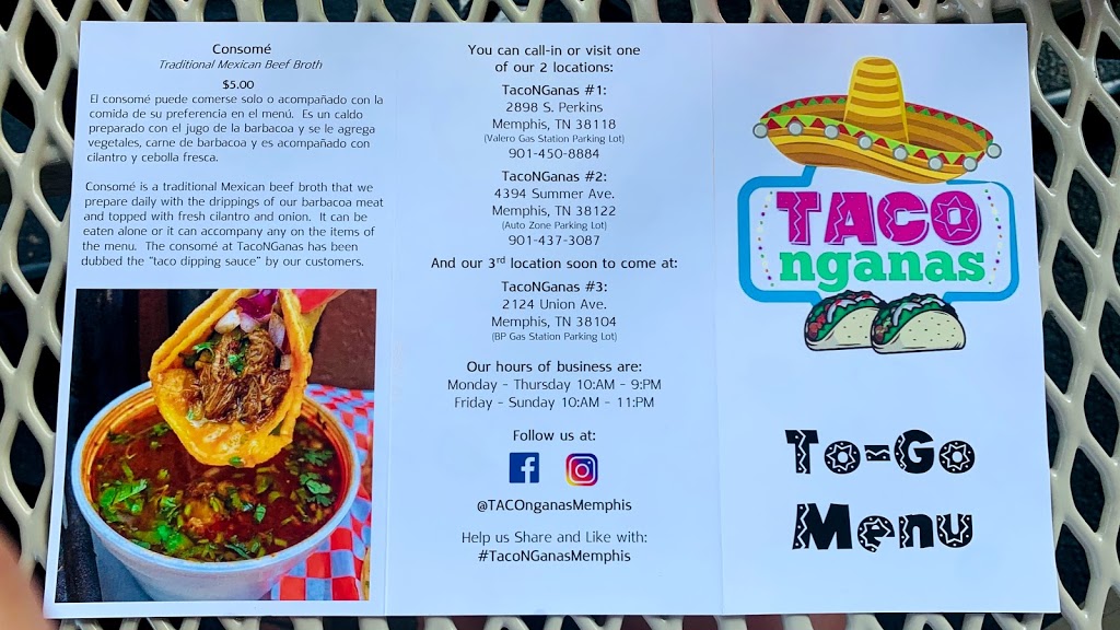 Tacos Nganas | restaurant | 4255 Summer Ave, Memphis, TN 38122, USA | 9014373087 OR +1 901-437-3087