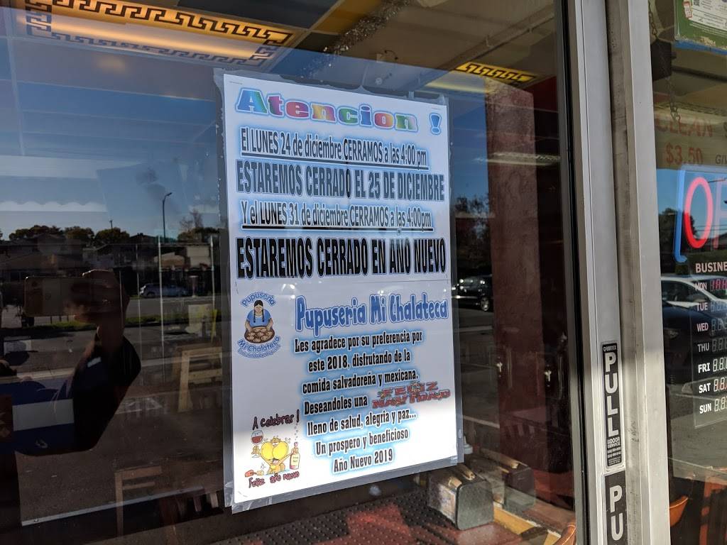 Pupuseria Mi Chalateca | restaurant | 4161 Hamilton Ave, San Jose, CA 95130, USA | 4083791149 OR +1 408-379-1149
