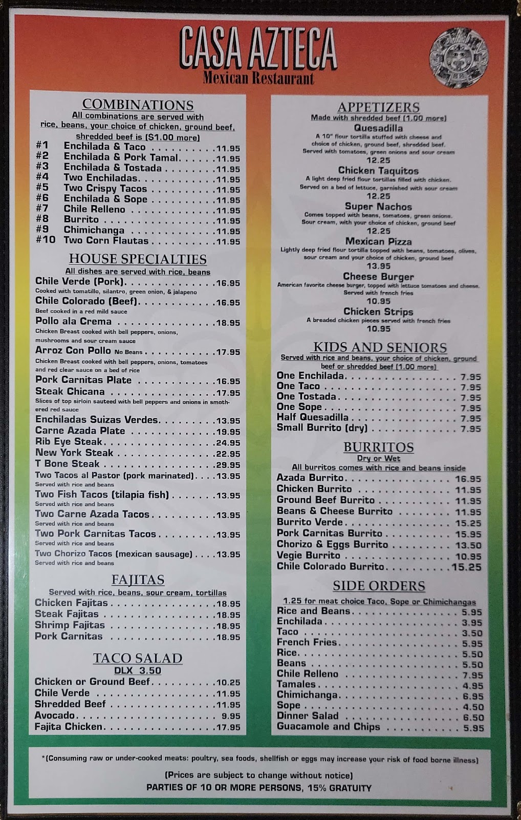 Casa Azteca | restaurant | 309 Main St, Riddle, OR 97469, USA | 5418741124 OR +1 541-874-1124