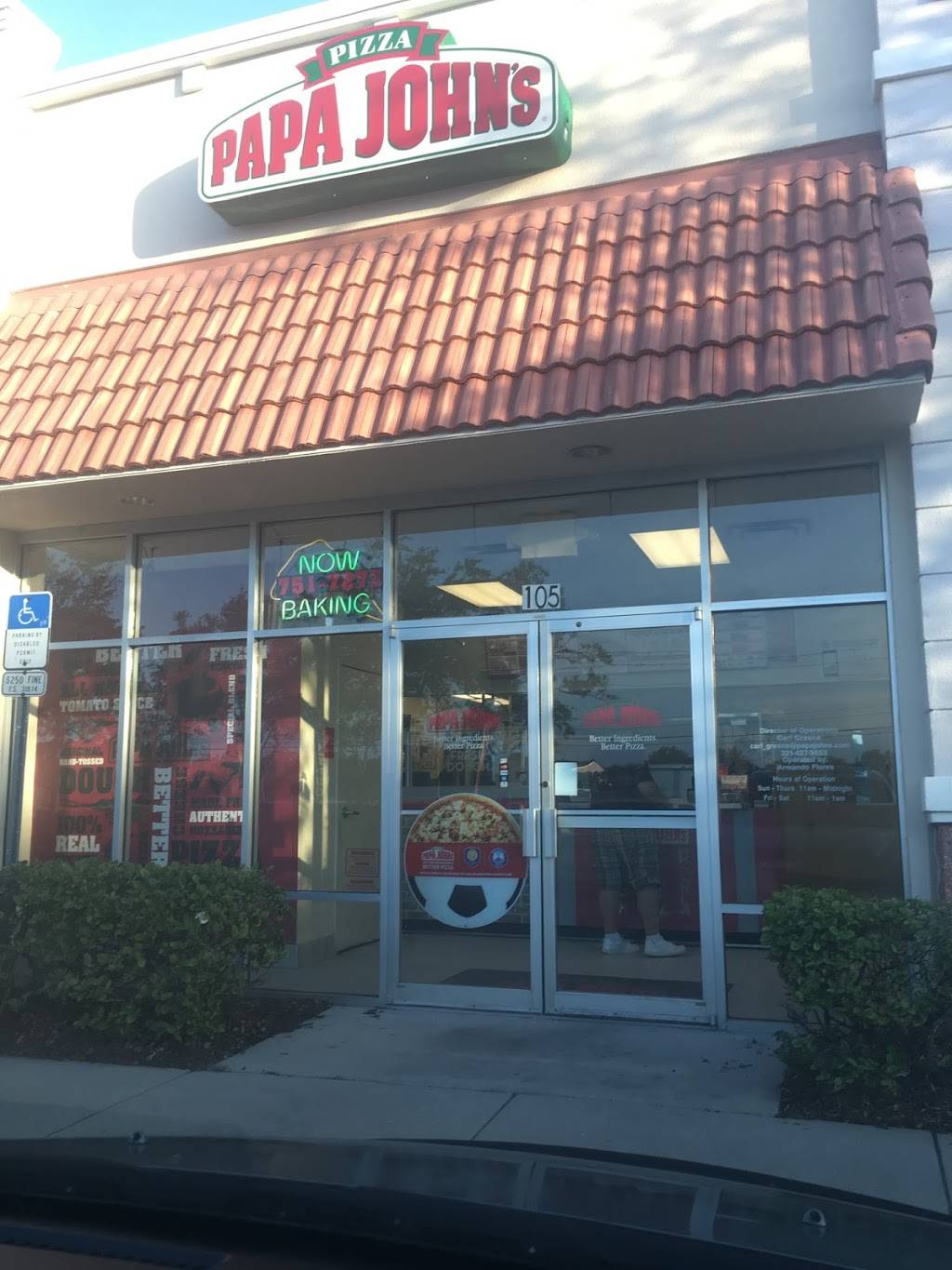 Papa Johns Pizza | restaurant | 1070 N Wickham Rd Ste 101, Melbourne, FL 32935, USA | 3217527272 OR +1 321-752-7272
